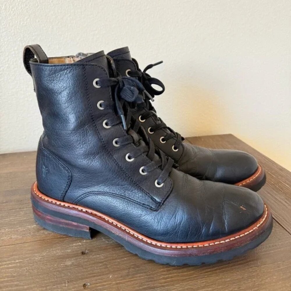 Frye Ella Moto Lace Up Combat Boots Women's Size 9